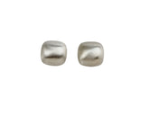 Polished Oval Silver Earrings
